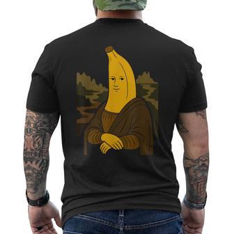 Banane Rétro Mona Lisa Fantaisie Banane Amusante T-shirt imprimé au dos - Cadeauxyz