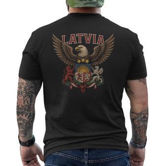 Bandera De La Letón Épica Letonia Camiseta Hombre Estampado Espalda - Regaloses