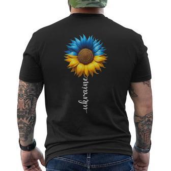 Bandera De Ucrania Girasolintage Ucrania Apoyo Ucrania Camiseta Hombre Estampado Espalda - Regaloses