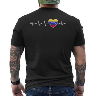 Bandera Deenezuela Heartbeat Orgulloenezolano Camiseta Hombre Estampado Espalda - Regaloses