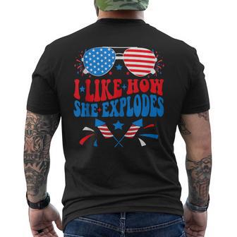 I Like How He Bangs Fireworks Clothes Men's T-shirt Back Print - Thegiftio UK