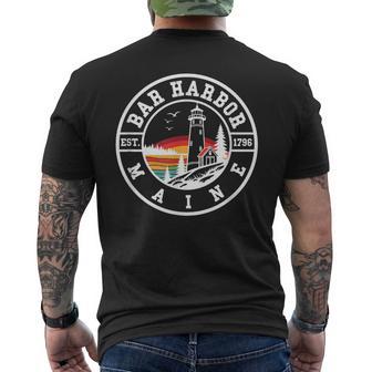 Bar Harbor Maine Throwback Classic Men's T-shirt Back Print - Thegiftio UK