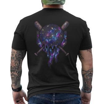 Baseball Drip For Boys Ice Cream Dripping Baseball Galaxy Men's T-shirt Back Print - Thegiftio UK
