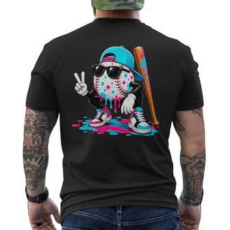 Baseball Drip For Boys Ice Cream Drip Baseball Sport Lover Men's T-shirt Back Print - Thegiftio UK