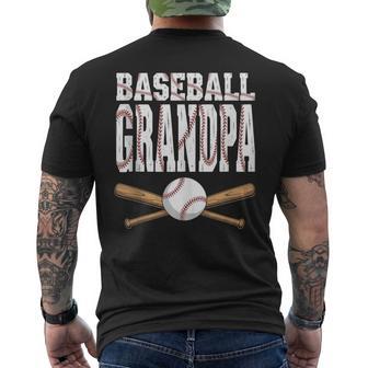 Baseball Grandpa For Boys Kids Happy Fathers Day Men's T-shirt Back Print - Thegiftio UK