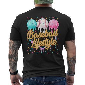 Baseball Life Style Drip S Youth Boys Kids Men's T-shirt Back Print - Thegiftio UK