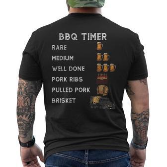 Bbqスモーカー Bbqタイマー 希少豚カルビ プルドポーク ブリスケット メンズTシャツ バックプリント - Kawaiitshirt