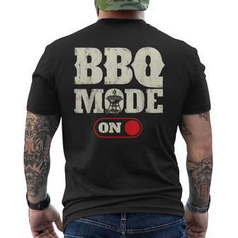 Bbqモードオン バーベキュー愛好家 グリル バーベキュー メンズTシャツ バックプリント - Kawaiitshirt