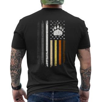 Bear Pride Usa Flag Paw Vintage Gay Men Men's T-shirt Back Print - Thegiftio UK