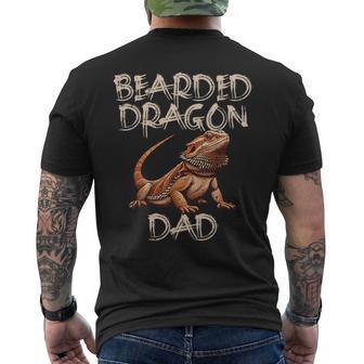 Bearded Dragon Dad Fathers Day Beardie Owner Papa Men Men's T-shirt Back Print - Thegiftio UK