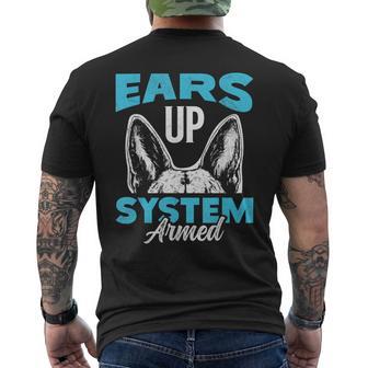Belgischerchäferhund Ears Upystem Armed Lustig Malinois T-Shirt mit Rückendruck - Seseable