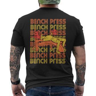 Bench Press Retro Gym Pecho Entrenamiento Con Pesas Camiseta Hombre Estampado Espalda - Regaloses