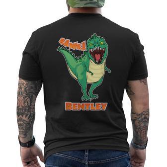 Bentley Nombre Personalizado Dinosaurio Rawr T-Rex Camiseta Hombre Estampado Espalda - Regaloses