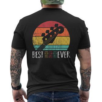 Best Bass Guitar Dad Ever Music Chords Father Musician Men's T-shirt Back Print - Monsterry UK