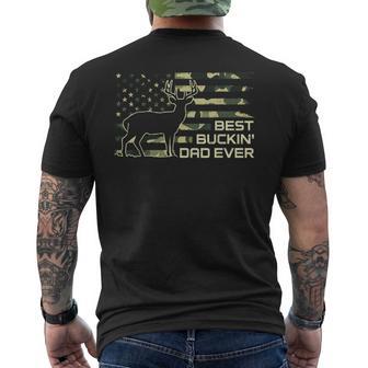Best Buckin' Dad Ever Father's Day Camoflag Deer Hunting Men's T-shirt Back Print - Monsterry UK
