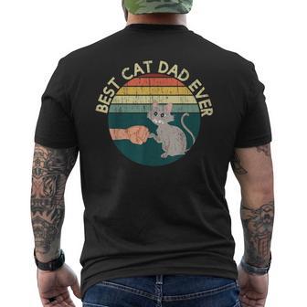 Best Cat Dad Ever Faust Für Katzen Papa Geschenke Katze T-Shirt mit Rückendruck - Seseable