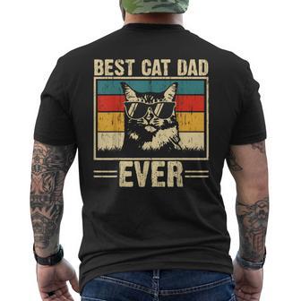 Best Cat Dad Ever Cat Dad Lover Father's Day Cat Daddy Men's T-shirt Back Print - Monsterry