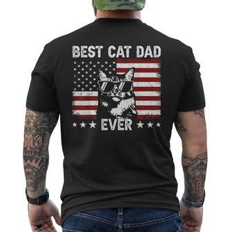 Best Cat Dad Ever Cat Dad Lover Father's Day Cat Daddy Men's T-shirt Back Print - Thegiftio UK
