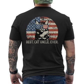 Best Cat Uncle Ever Uncle Cat Lover Uncle Men's T-shirt Back Print - Monsterry UK
