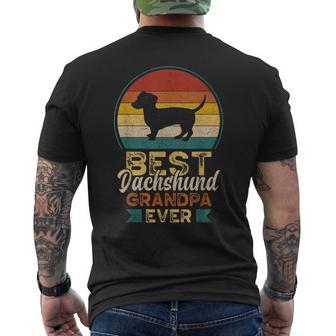 Best Dachshund Grandpa Ever Father's Day Wiener Dog Men's T-shirt Back Print - Thegiftio UK
