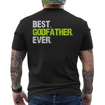 Best Godfather Ever Cool Men's T-shirt Back Print - Thegiftio UK