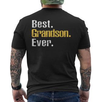 Best Grandson Ever Vintage Father's Day Men's T-shirt Back Print - Thegiftio UK