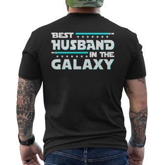 Best Husband In The Galaxy Fathers Day Men's T-shirt Back Print - Monsterry UK