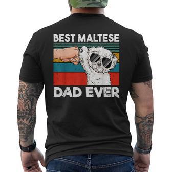 Best Maltese Dad Ever Ghettofaust Bester Malteser Papa T-Shirt mit Rückendruck - Seseable