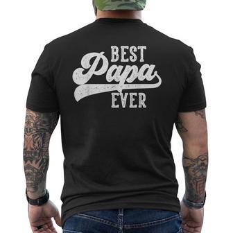 Best Papa Ever From Grandchildren Papa Birthday Men's T-shirt Back Print | Seseable UK