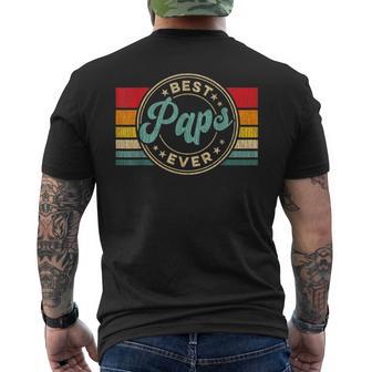 Best Paps Ever Vintage Retro Father's Day Men's T-shirt Back Print - Thegiftio UK