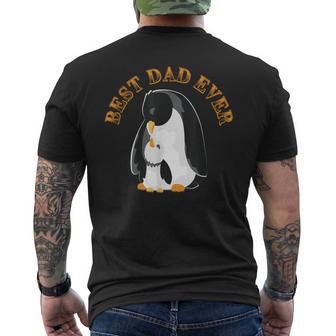 Best Penguin Dad Ever Penguin Pajama Custom Men's T-shirt Back Print - Thegiftio UK