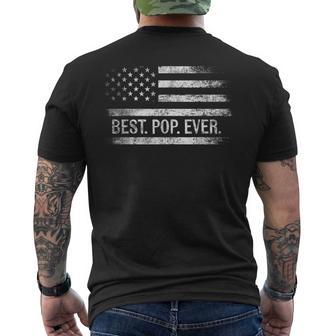 Best Pop Ever American Flag Pop Father's Day Men's T-shirt Back Print - Monsterry UK
