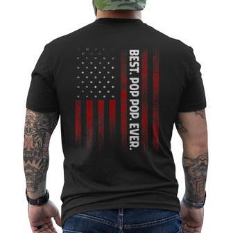 Best Pop Pop Ever American Flag Fathers Day For Poppop Men's T-shirt Back Print - Thegiftio
