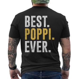 Best Poppi Ever Grandpa Father's Day Men's T-shirt Back Print - Thegiftio UK