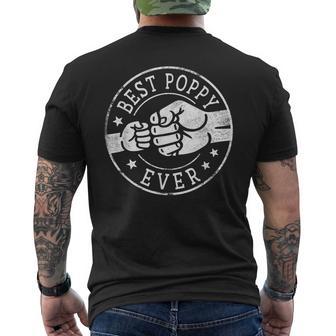 Best Poppy Ever Fist Bump Circle Emblem Poppy Men's T-shirt Back Print - Thegiftio UK