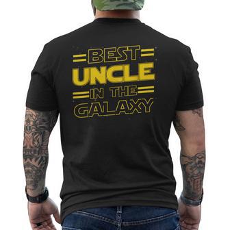 Best Uncle In The Galaxy Fathers Day For Men Men's T-shirt Back Print - Thegiftio