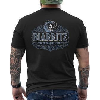 Biarritz Côte Des Basques Franceurf Ornado Para Oscuros Camiseta Hombre Estampado Espalda - Regaloses