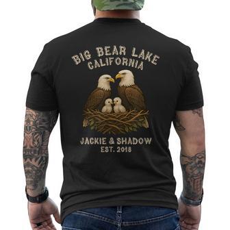 Big Bear Lake California Eagles Jackie And Shadow Men's T-shirt Back Print - Thegiftio