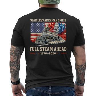 Big Boy 4014 Vintage 250 Steam Locomotive Railroad Train Men's T-shirt Back Print - Thegiftio UK