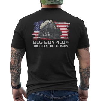 Big Boy 4014 Vintage Steam Locomotive Railroad Train Engine Men's T-shirt Back Print - Thegiftio UK