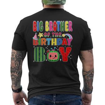 Big Brother Of The Birthday Boy Melon Family Matching Men's T-shirt Back Print - Thegiftio UK