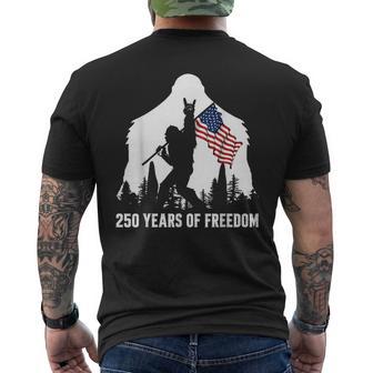 Big Foot Bigfoot Sasquatch American Patriotic 4Th July Men's T-shirt Back Print - Thegiftio UK
