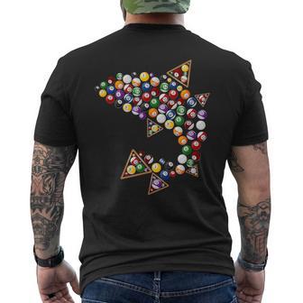 Billiards Pool Shark Graphic Men's T-shirt Back Print - Thegiftio UK