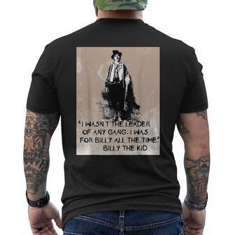 Billy The Kid 引用句付き メンズTシャツ バックプリント - Kawaiitshirt