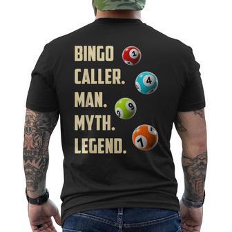 Bingo Caller Man Myth Legend Bingo Player Men's T-shirt Back Print - Thegiftio UK