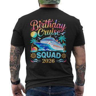 Birthday Cruise Squad 2026 Cruise Birthday Party Vacation Men's T-shirt Back Print | Mazezy