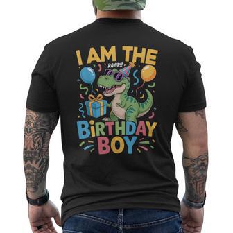 I Am The Birthday Party Outfit Dinosaur Squad Auntie Men's T-shirt Back Print | Seseable UK