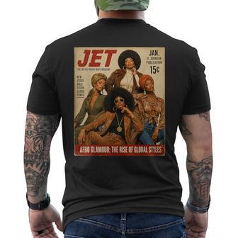 Black Is Beautiful Afro Glamour 70S Aesthetic Black History Men's T-shirt Back Print | Seseable UK