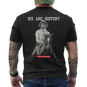 Black Cowboy Bill Pick African American Black Cowboy History Men's T-shirt Back Print - Thegiftio UK