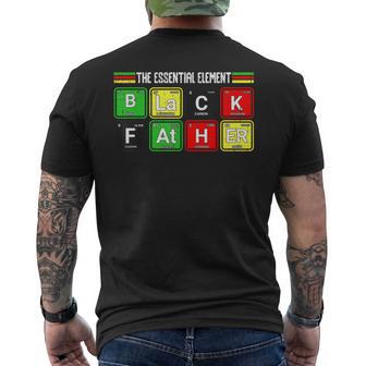 Black Father Essential Element African American History Men's T-shirt Back Print - Thegiftio UK